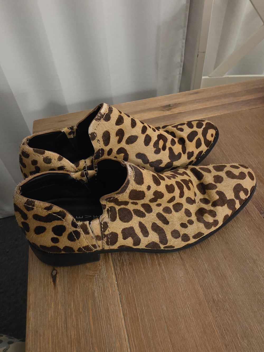 Steven By Steve Madden Leopard Print Ankle Booties